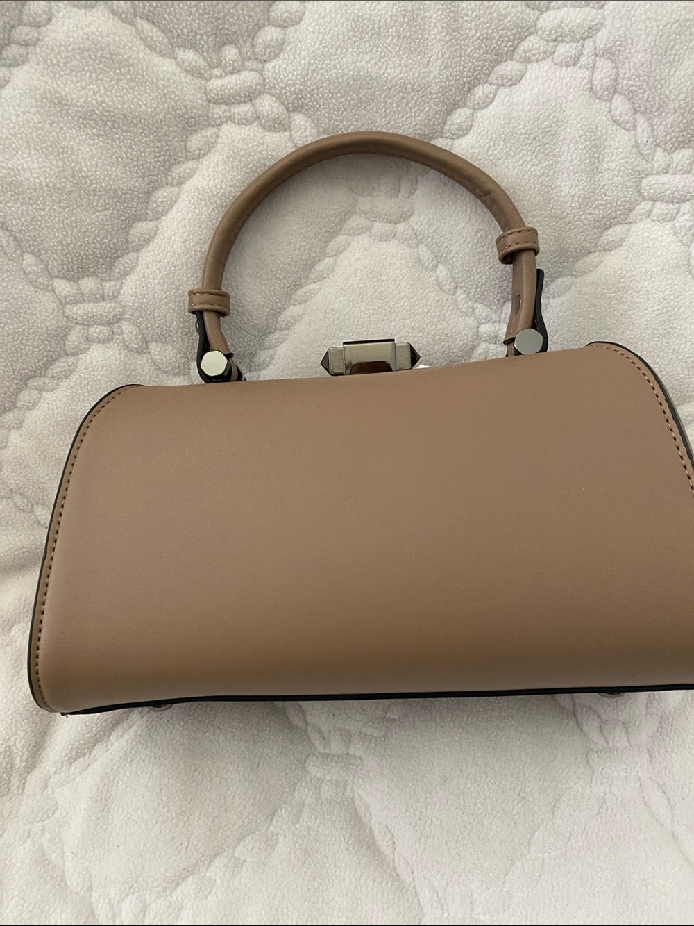 Structured Top-Handle Satchel in T